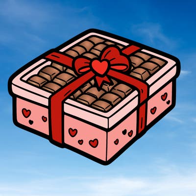 a box of chocolate for valentines day