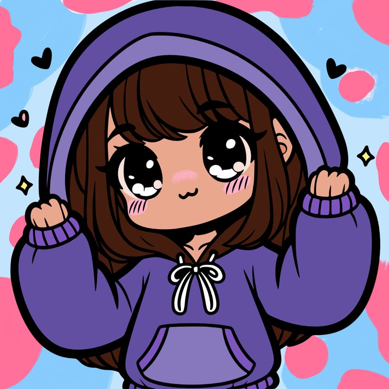 girl in a large cute hoodie