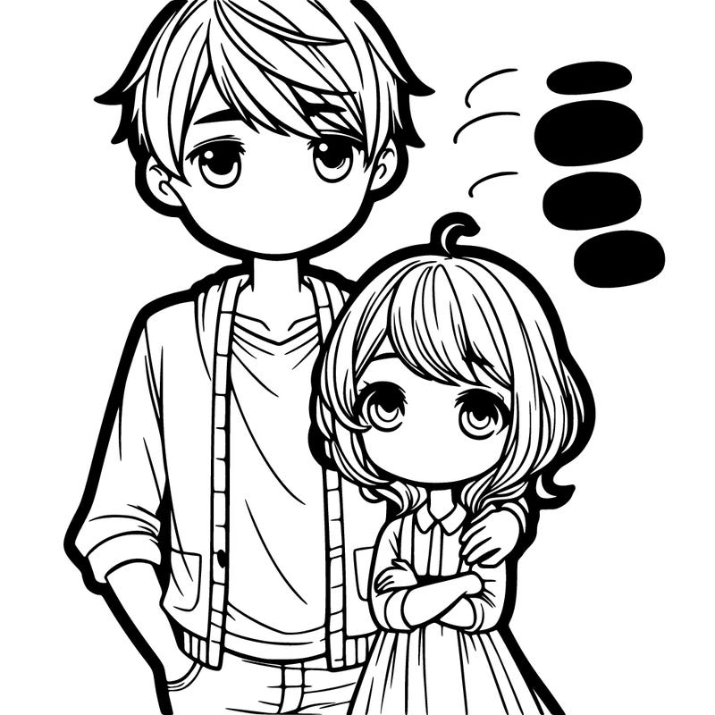 tall boy with short hair with his arms around a shorter girl with shoulder-length hair