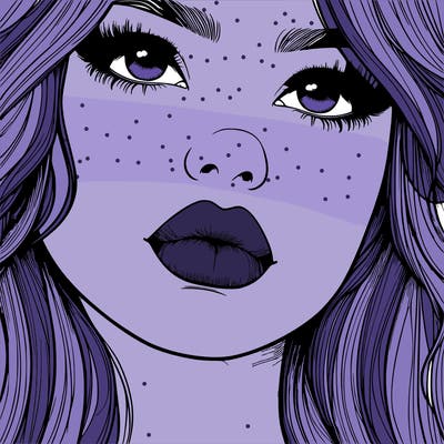 really realistic girl with lips