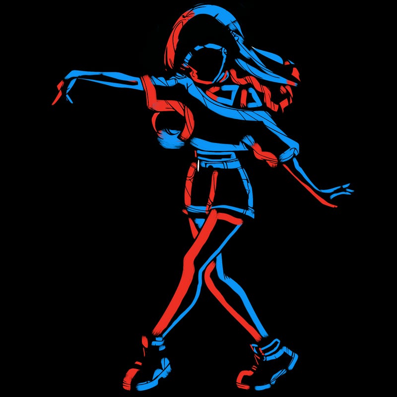 realistic girl danceing