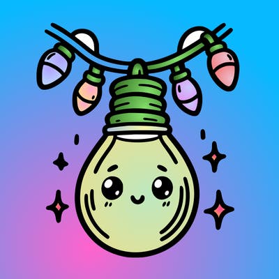 small bulb of a garland