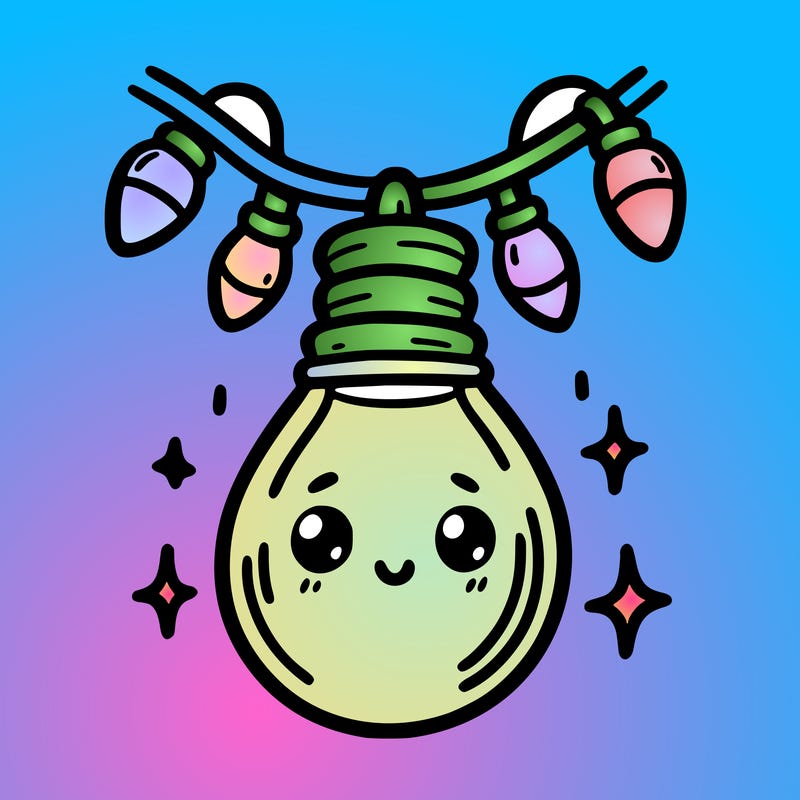 small bulb of a garland