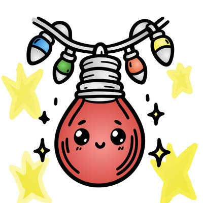 small bulb of a garland