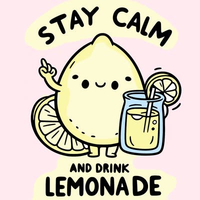 stay calm and drink lemonade