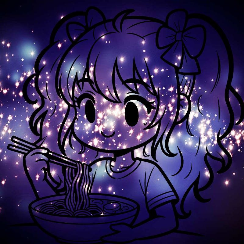 a girl eating ramen
