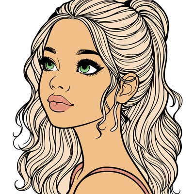 beautiful realistic girl