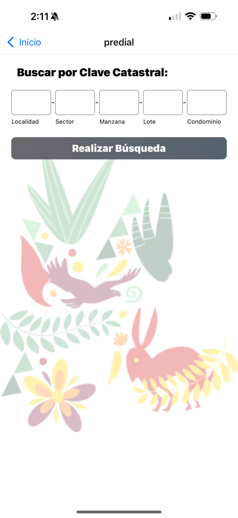 Juárez Conectado - Search for property tax by cadastral key in the Juárez Conectado app