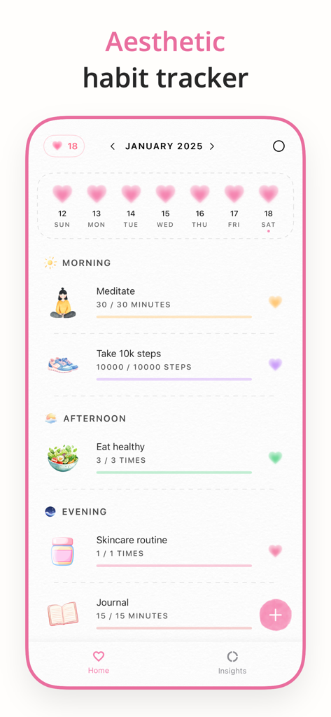 Habit Hearts - Habit Tracker - Productivity App | MWM