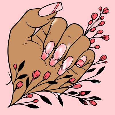 nails with french tip