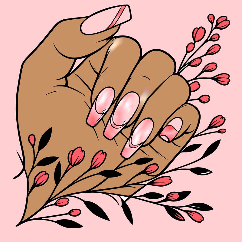 nails with french tip