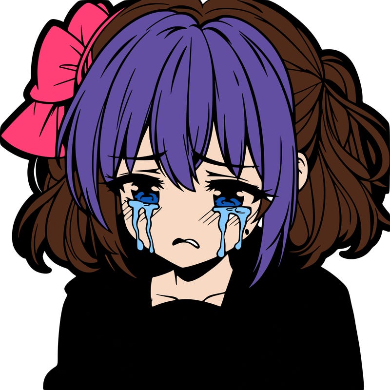 anime girl crying