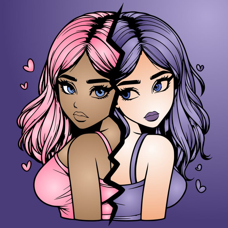 realistic girl split