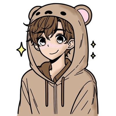 a 17 year old boy in a cute animal hoodie