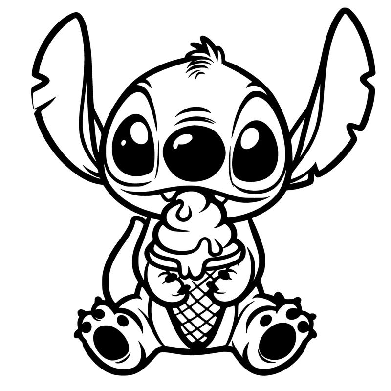 stitch holding ice cream