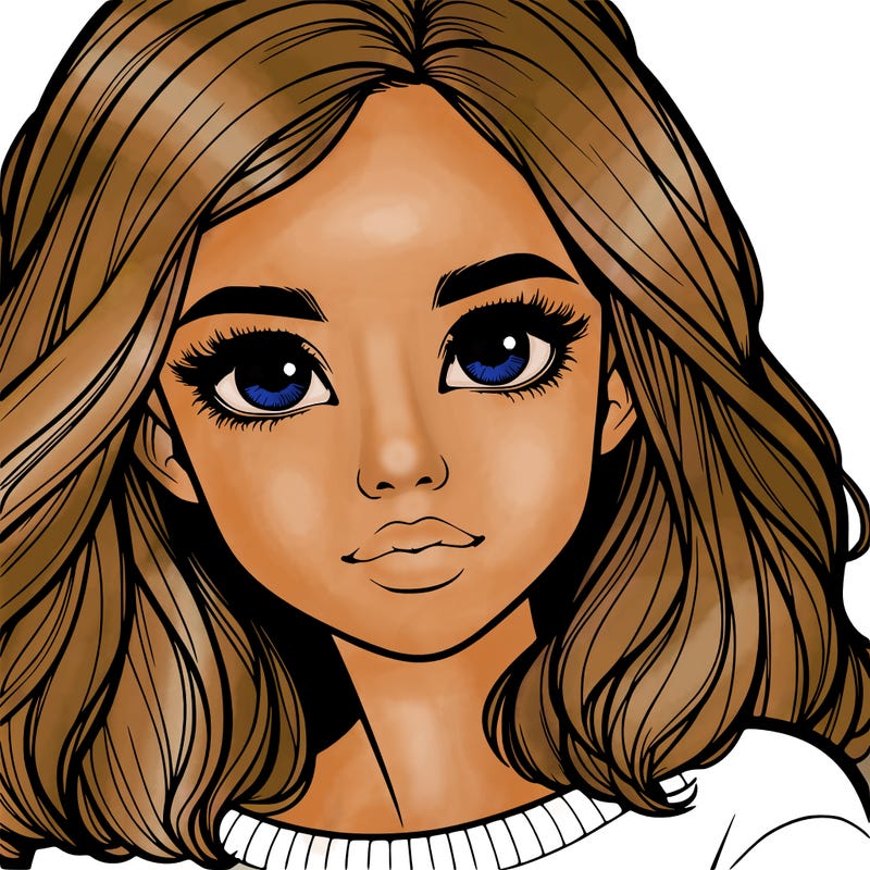 realistic girl whith cute eyes