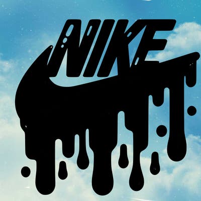 dripping nike logo