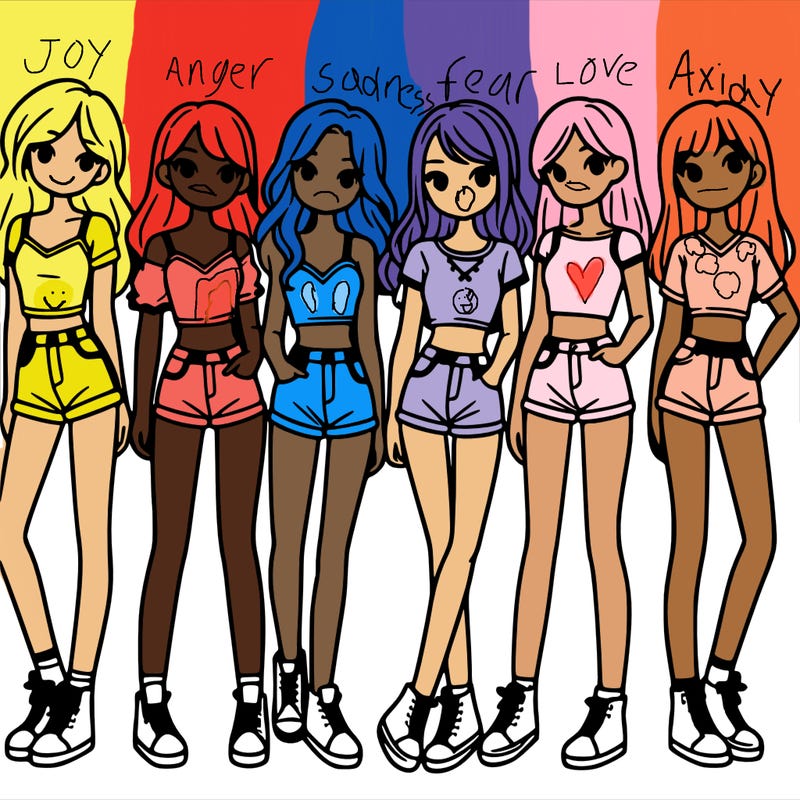 a group of girls wearing crop tops and shorts