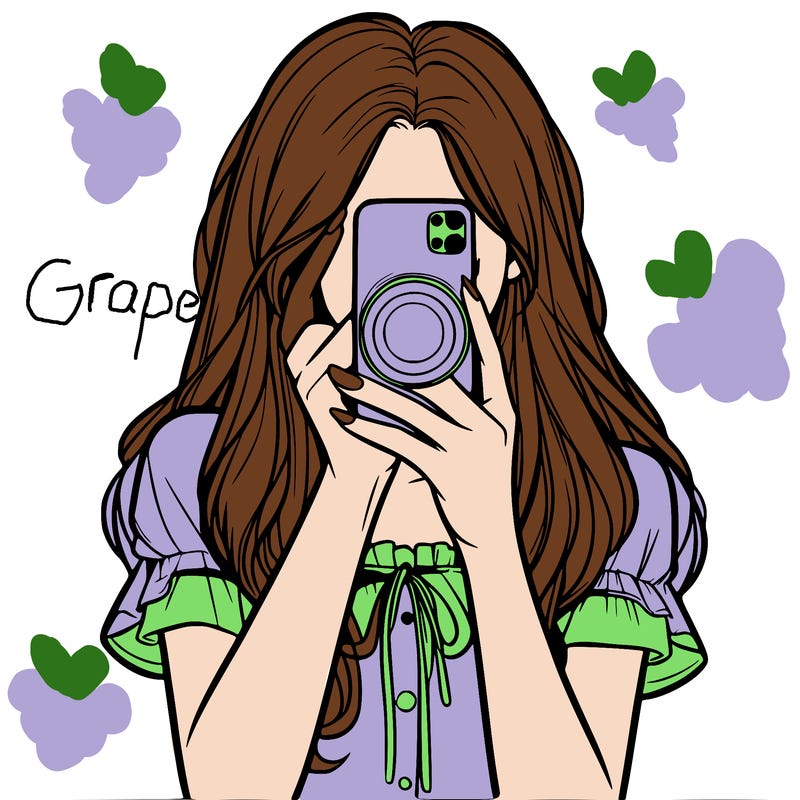 a realistic girl holding her phone taking pictures