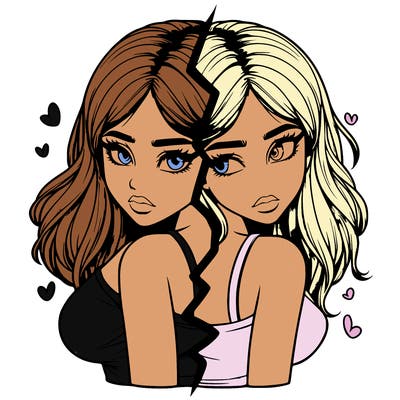 realistic girl split