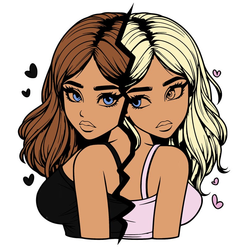 realistic girl split