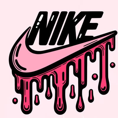 dripping nike logo