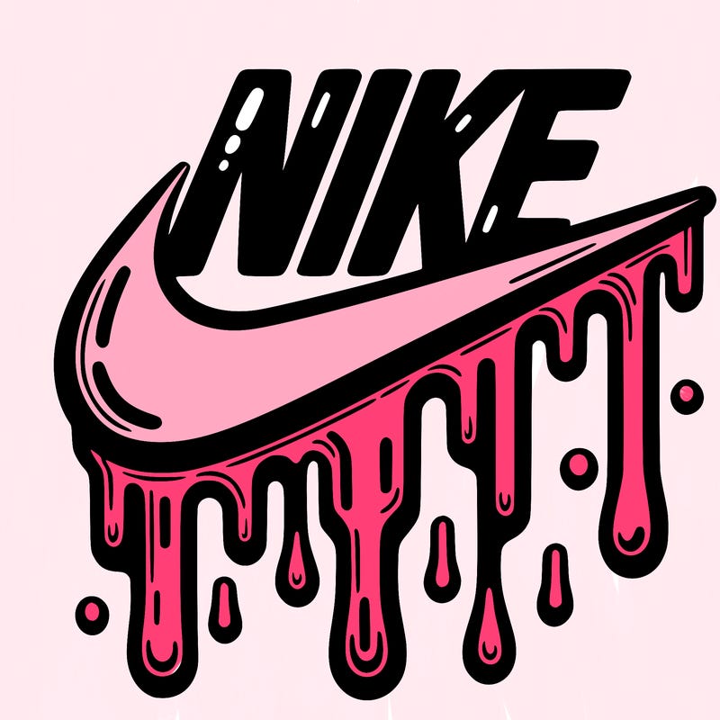 dripping nike logo