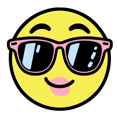 emoji with sunglasses
