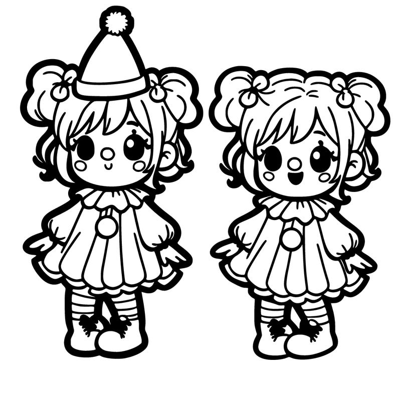 cute girl wearing a clown costume