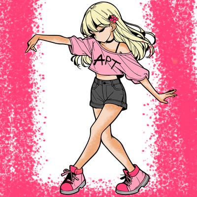 realistic girl danceing
