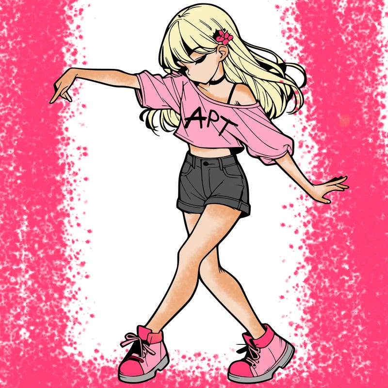 realistic girl danceing