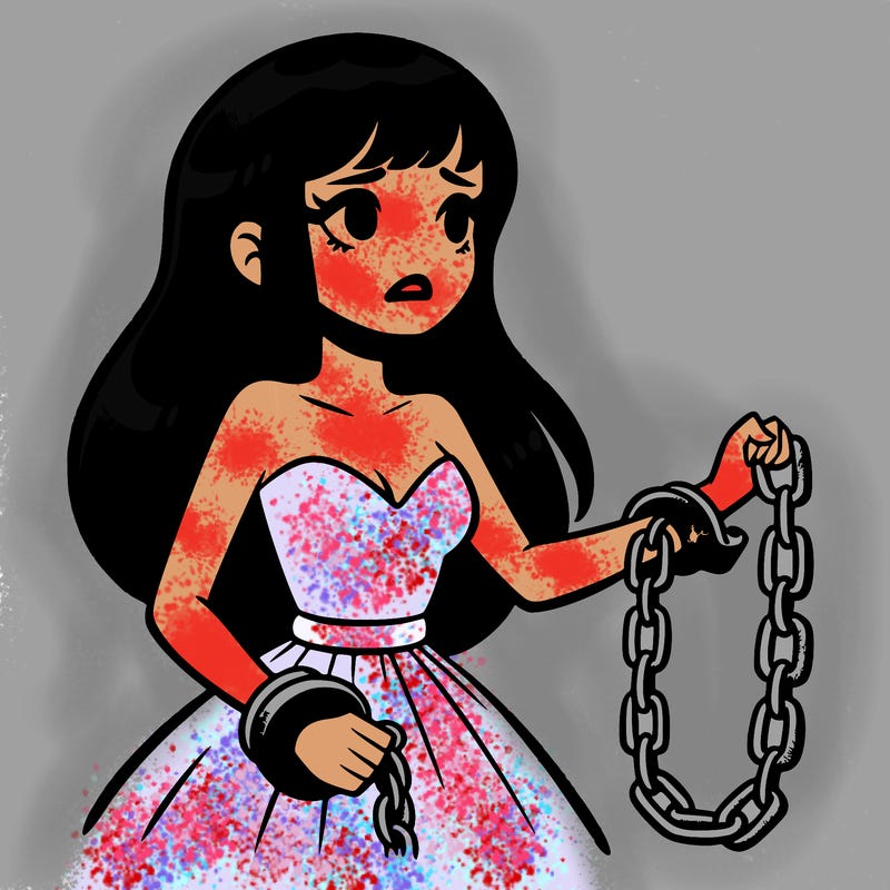 chained woman