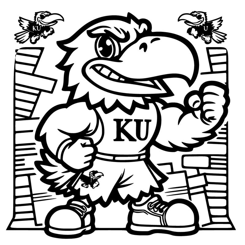 kansas university jayhawk mascot