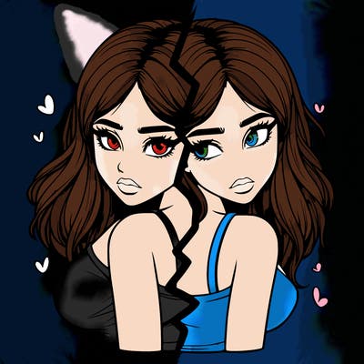 realistic girl split
