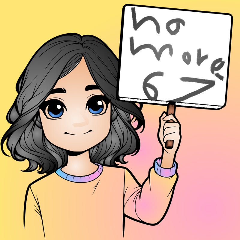 realistic girl holding up a sign