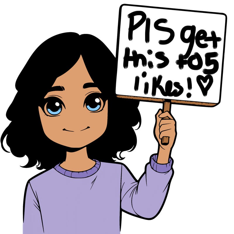 realistic girl holding up a sign