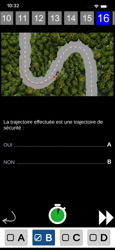Examen Permis Moto - Code ETM - Questionnaire de l'examen du permis moto sur la trajectoire de sécurité
