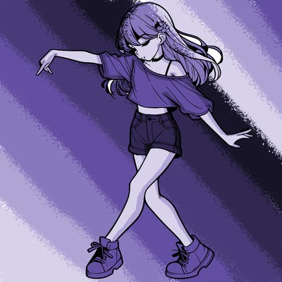 realistic girl danceing