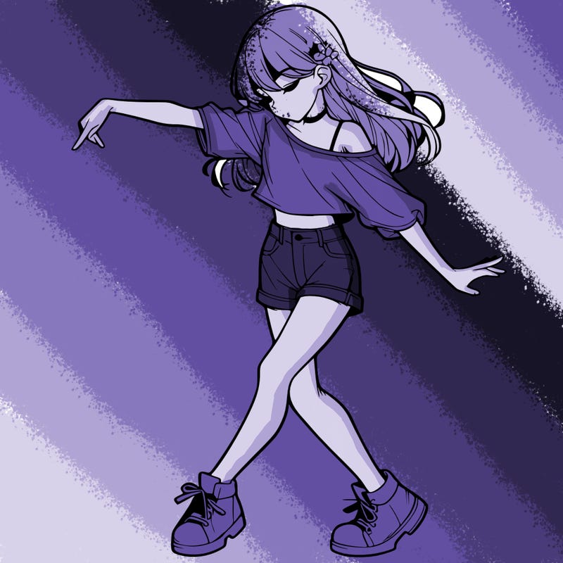 realistic girl danceing