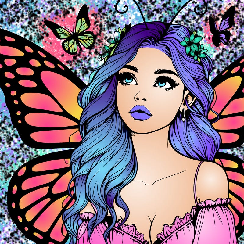 butterfly fairy realistic girl