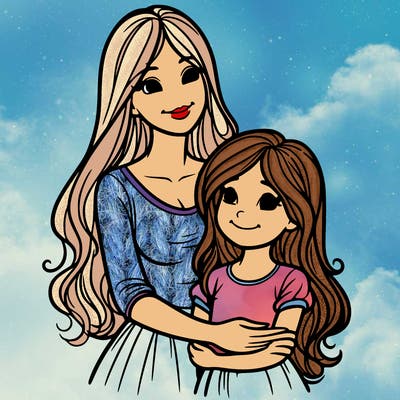 a mom and her daughter