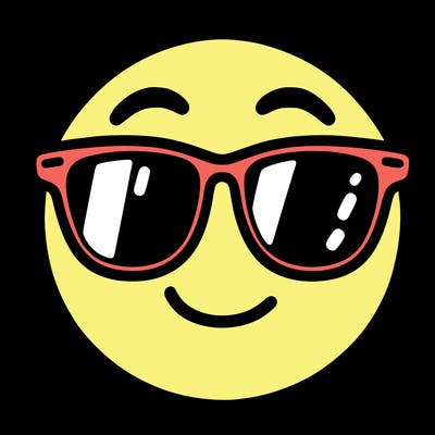 emoji with sunglasses