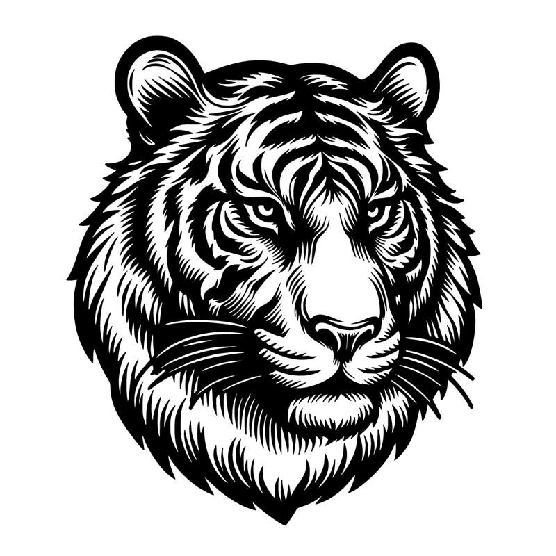 realistic tiger head