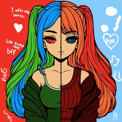 realistic girl split