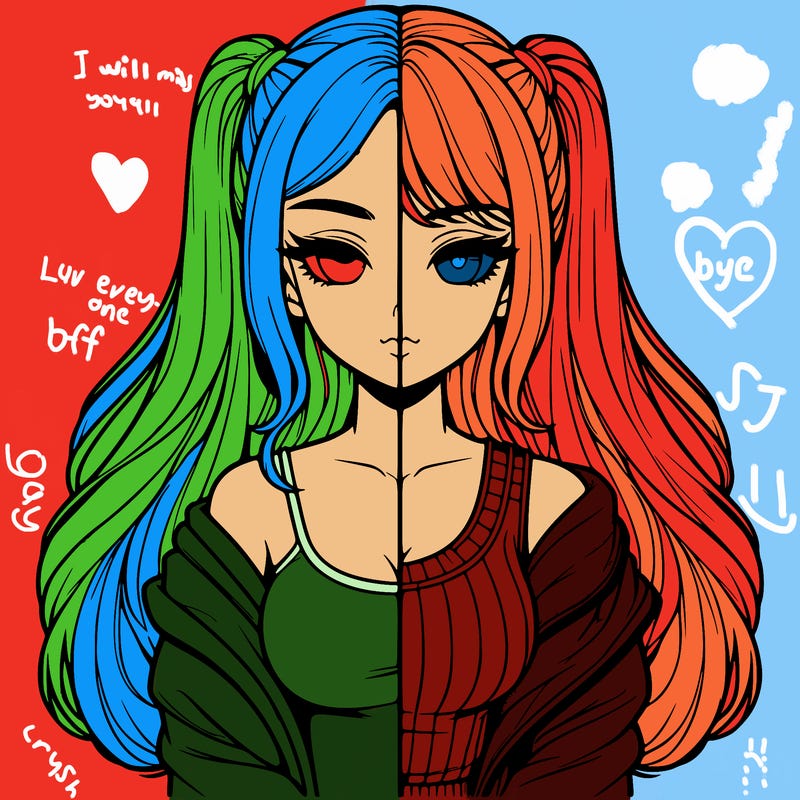 realistic girl split