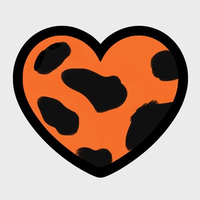 a blank heart