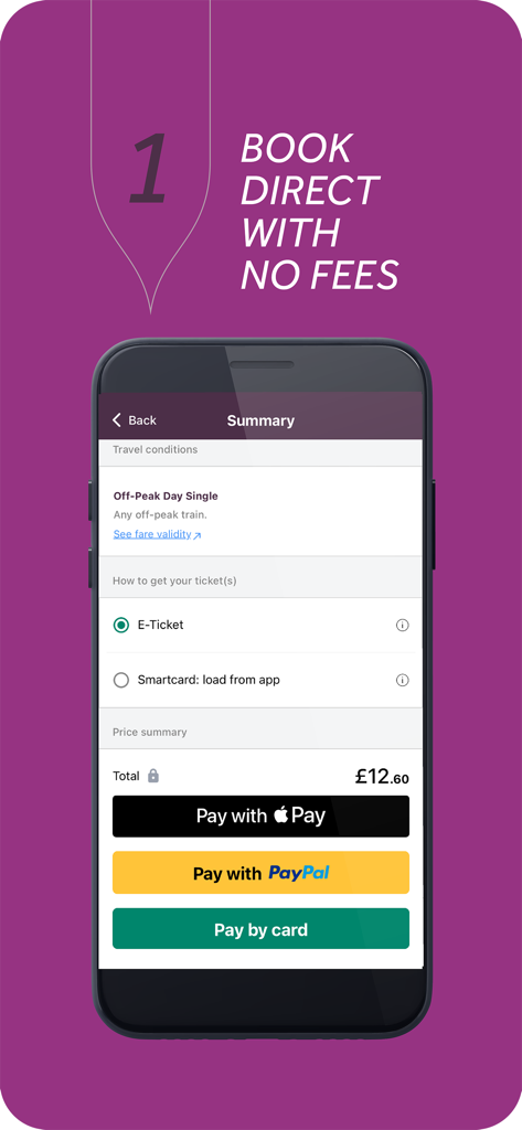 EMR app checkout screen showing ticket summary and payment options including Apple Pay and PayPal