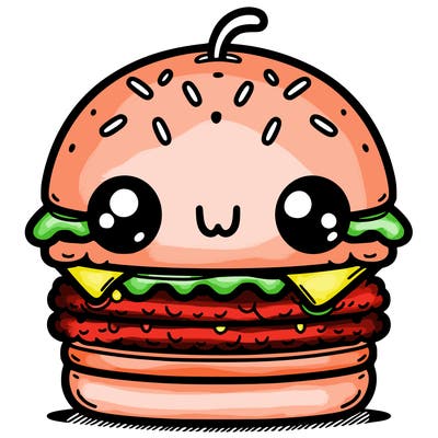 burger cute
