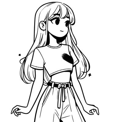 girl in a cute crop top