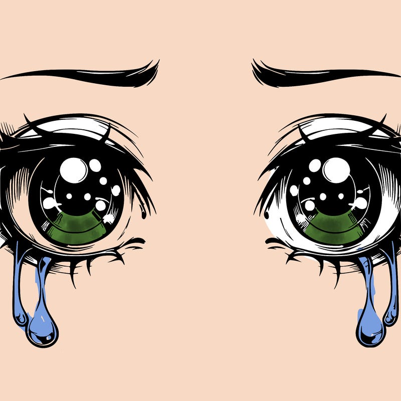 realistic eyes with tears